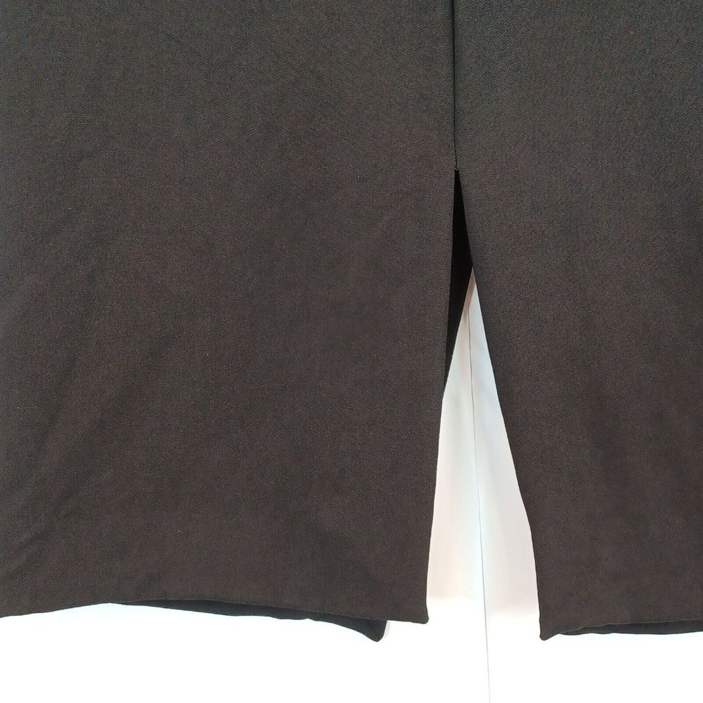 L'AGENCE WMNS Sz 6 Black Front Slit Pencil Skirt Woven Band High Waisted Modern - Picture 8 of 16